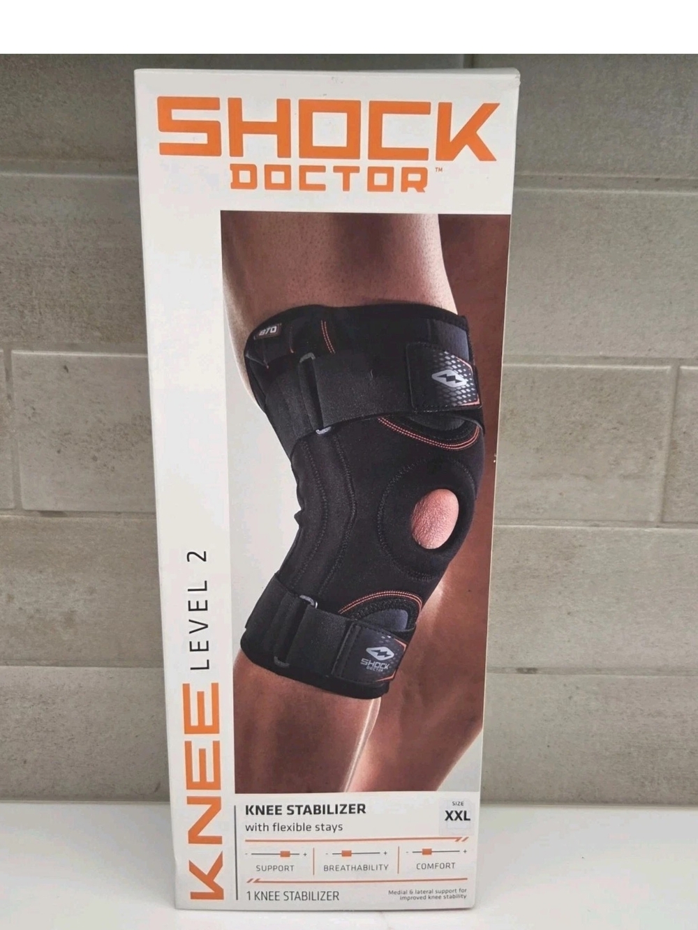 Shock Doctor Knee Level 2 Knee Stabilizer Flexible Stays Size XXL New In Box